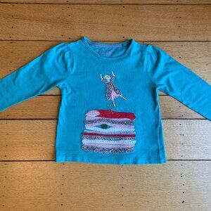 Mini Boden 4-5Y Mouse Princess Applique Shirt